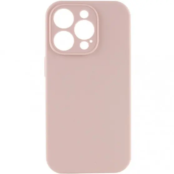 Чохол Silicone Case Full Camera Protective (AA) NO LOGO для Apple iPhone 14 Pro (6.1"), Рожевий / Pink Sand