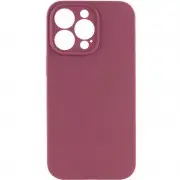 Чехол Silicone Case Full Camera Protective (AA) NO LOGO для Apple iPhone 14 Pro Max (6.7"), Бордовый / Plum