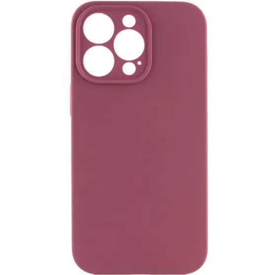 Чехол Silicone Case Full Camera Protective (AA) NO LOGO для Apple iPhone 14 Pro Max (6.7"), Бордовый / Plum