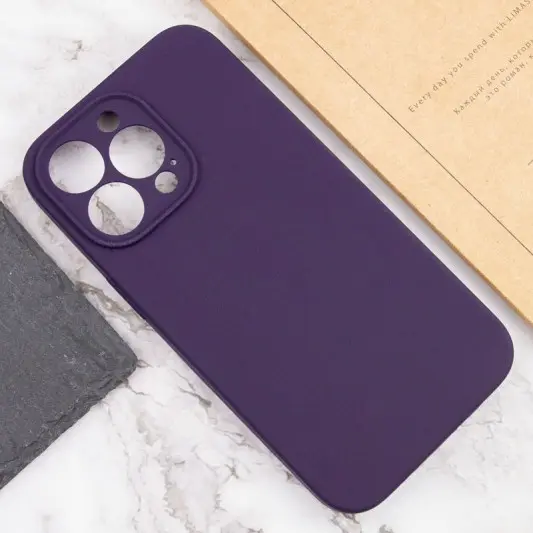 Чехол Silicone Case Full Camera Protective (AA) NO LOGO для Apple iPhone 14 Pro Max (6.7"), Фиолетовый / Elderberry - изображение 4