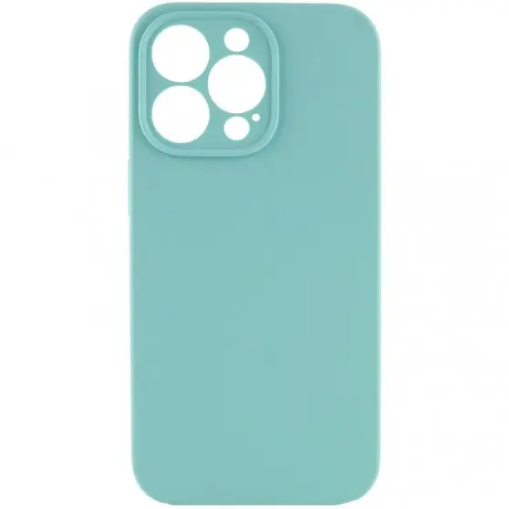 Чехол Silicone Case Full Camera Protective (AA) NO LOGO для Apple iPhone 15 Pro Max (6.7"), Бирюзовый / Marine Green
