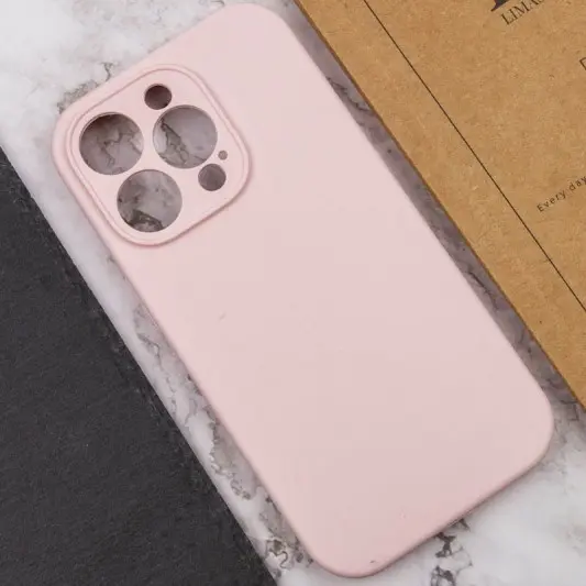 Чохол Silicone Case Full Camera Protective (AA) NO LOGO для Apple iPhone 15 Pro Max (6.7"), Рожевий / Chalk Pink - зображення 4 