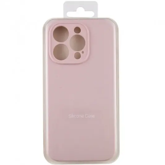 Чохол Silicone Case Full Camera Protective (AA) NO LOGO для Apple iPhone 15 Pro Max (6.7"), Рожевий / Chalk Pink - зображення 6 