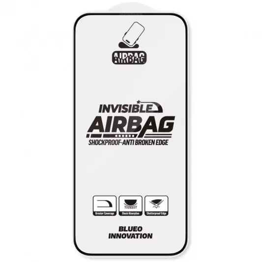 Захисне 3D скло Blueo Invisible Airbag Anti-broken для Apple iPhone 14 Pro / 15 / 16 (6.1") Чорний - зображення 1 