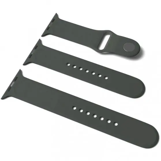 Силиконовый ремешок для Apple Watch Sport Band 42(ser.1-3)/44/45/46/49mm (S/M & M/L) 3pcs Зеленый / Olive