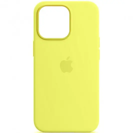 Чохол Silicone case (AAA) with Magsafe and Animation для Apple iPhone 13 Pro Max (6.7") Жовтий / Lemon Zest - зображення 2 