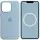 Чохол Silicone case (AAA) with Magsafe and Animation для Apple iPhone 13 Pro Max (6.7") Блакитний / Blue Fog