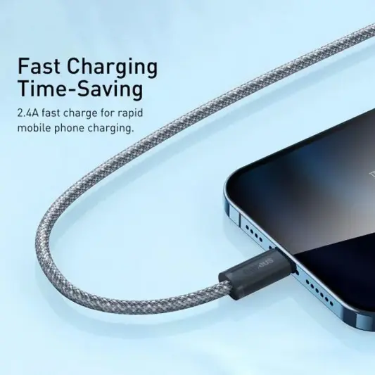 Дата кабель Baseus Dynamic Series USB to Lightning 2.4A (1m) (CALD000402) Slate Gray - изображение 1