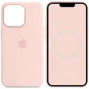 Чохол Silicone case (AAA) with Magsafe and Animation для Apple iPhone 14 Pro (6.1") Рожевий / Chalk Pink