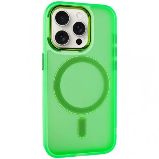 Чохол TPU+PC Lily with MagSafe для Apple iPhone 14 Pro Max (6.7") Neon Green
