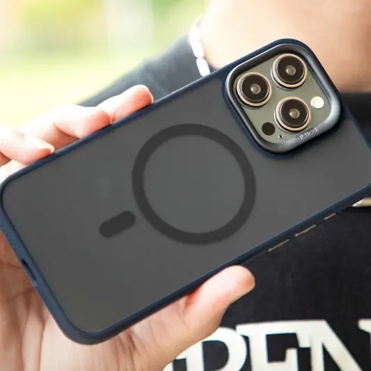 TPU+PC чохол Blueo Skin Friendly Frosted with MagSafe для Apple iPhone 15 Pro (6.1") Синій - зображення 1 