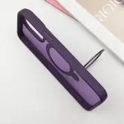 TPU+PC чехол Metal Buttons with MagSafe Colorful HQ Ring для Apple iPhone 14 Pro (6.1"), Purple
