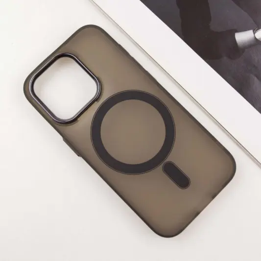 Чехол TPU+PC Lily with MagSafe для Apple iPhone 12 Pro Max (6.7") Dark Gray - изображение 2