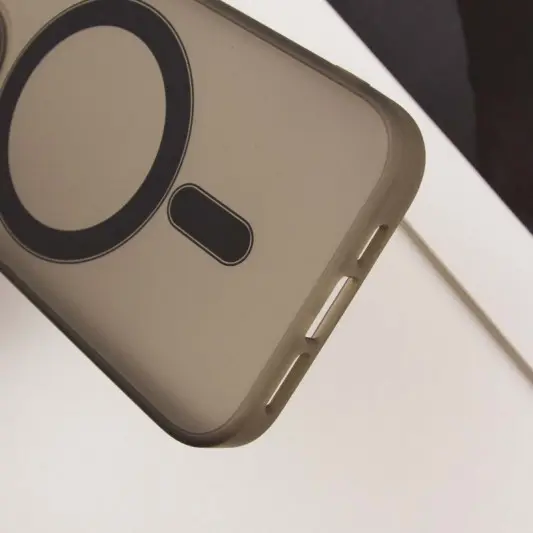 Чехол TPU+PC Lily with MagSafe для Apple iPhone 12 Pro Max (6.7") Dark Gray - изображение 7