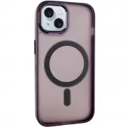 Чехол TPU+PC Lily with MagSafe для Apple iPhone 13 (6.1") Dark Purple
