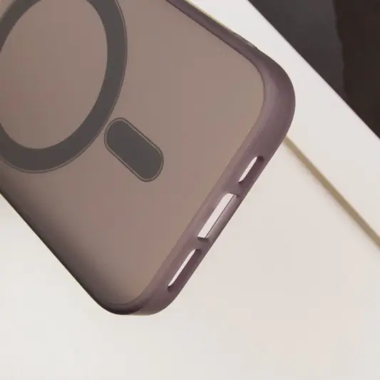 Чехол TPU+PC Lily with MagSafe для Apple iPhone 13 Pro Max (6.7") Dark Purple - изображение 7