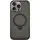 TPU+PC чехол Metal Buttons with MagSafe Colorful HQ Ring для Apple iPhone 15 Pro (6.1") Black