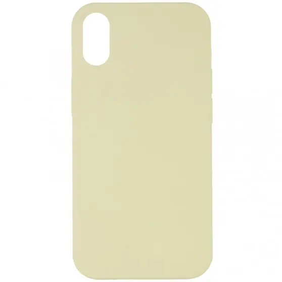 Чохол Silicone Case Full Protective (AA) NO LOGO для Apple iPhone X / XS (5.8") Жовтий / Mellow Yellow
