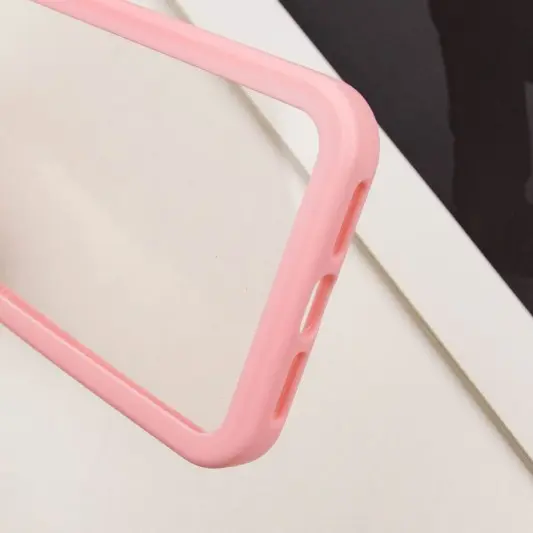 TPU чохол Transparent + Colour 1,5mm для Apple iPhone 14 (6.1") Pink - зображення 5 