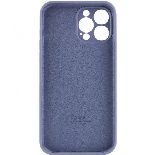 Чехол Silicone Case Full Camera Protective (AA) для Apple iPhone 13 Pro (6.1") Серый / Lavender Gray - изображение 1
