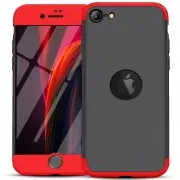 Пластикова накладка GKK LikGus 360 градусів (opp) з лого для Apple iPhone SE (2020) Чорний / Червоний