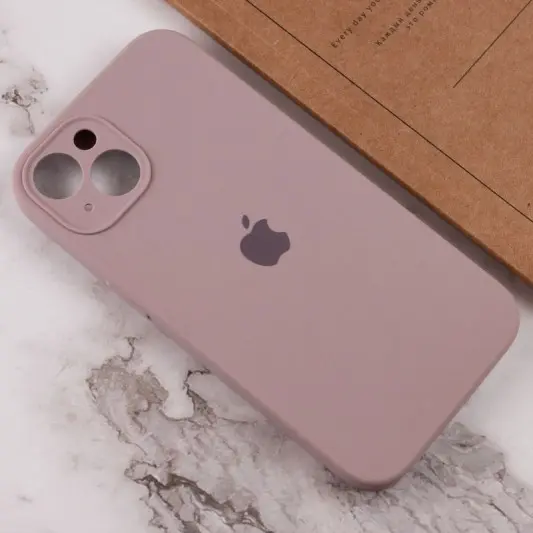Чохол Silicone Case Full Camera Protective (AA) для Apple iPhone 14 (6.1") Сірий / Lavender / PVH - зображення 3 