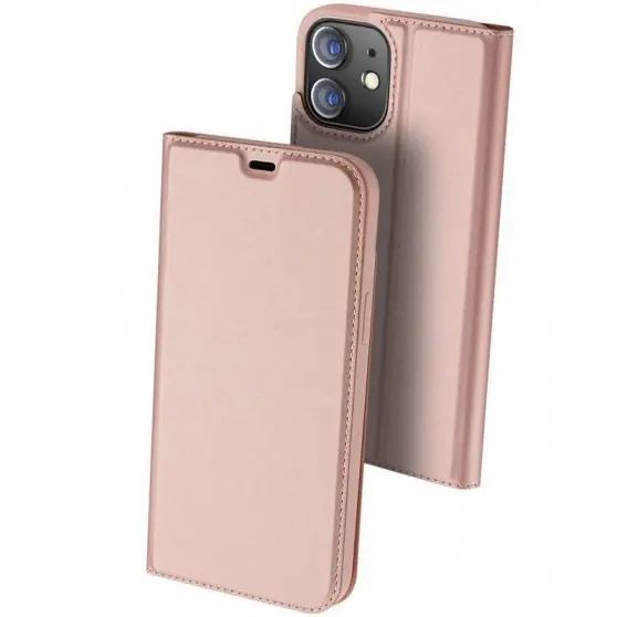 Чехол-книжка Dux Ducis с карманом для визиток для Apple iPhone 11 (6.1"), Rose Gold