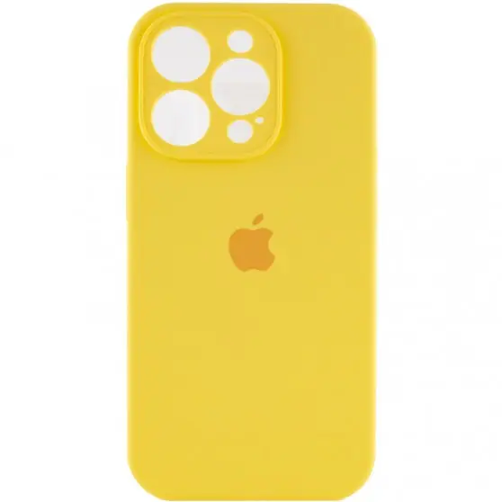 Чохол Silicone Case Full Camera Protective (AA) Apple iPhone 15 Pro (6.1"), Жовтий / Yellow / PVH