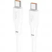 Дата кабель Hoco X93 Force Type-C to Type-C 60W (1m), White