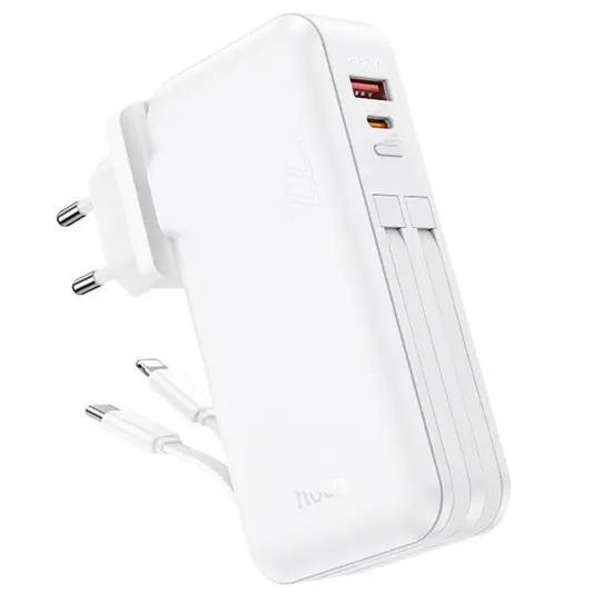 Портативний ЗП Power Bank Hoco J126 Travel 22.5W+PD20W 10000 mAh White - зображення 1 