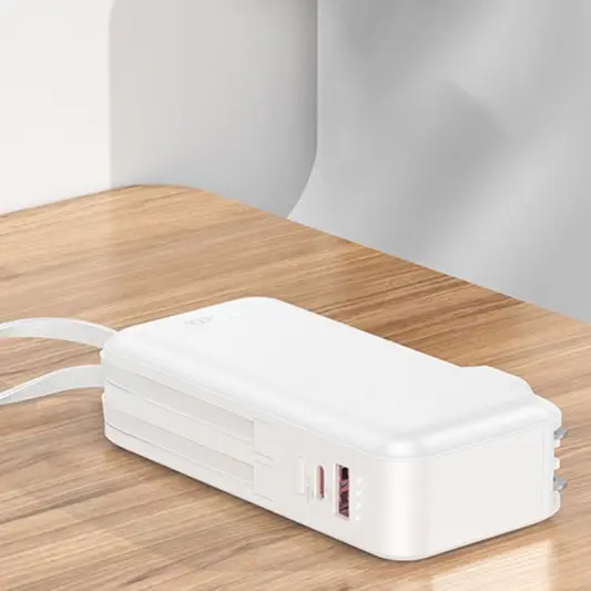 Портативний ЗП Power Bank Hoco J126 Travel 22.5W+PD20W 10000 mAh White - зображення 3 