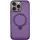 TPU+PC чехол Metal Buttons with MagSafe Colorful HQ Ring для Apple iPhone 15 Pro (6.1") Purple