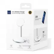 Бездротова зарядка WIWU Wi-W019 2 in 1 15W, White