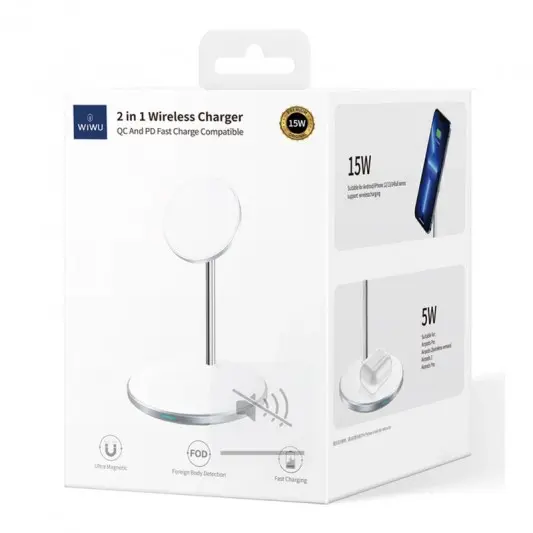 БЗП WIWU Wi-W019 2 in 1 15W White - зображення 4 