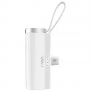 Портативное ЗУ Power Bank WIWU W026 2 in 1 Type-C с БЗУ For Apple Watch 15W 5000 mAh, White