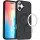 TPU+PC чехол Metal Buttons with MagSafe Colorful для Apple iPhone 16 Plus (6.7") Черный / Black