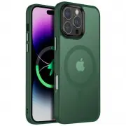 TPU+PC чехол Metal Buttons with MagSafe Colorful для Apple iPhone 16 Pro (6.3") Зеленый / Dark Green