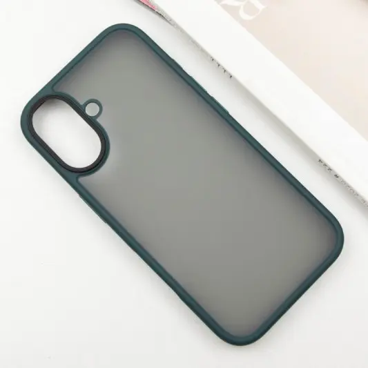 TPU+PC чехол Metal Buttons для Apple iPhone 16 (6.1") Зеленый - изображение 2