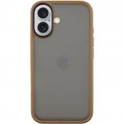 TPU+PC чохол Metal Buttons для Apple iPhone 16 (6.1") Золотий