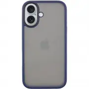 TPU+PC чохол Metal Buttons для Apple iPhone 16 (6.1") Синій
