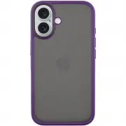 TPU+PC чохол Metal Buttons для Apple iPhone 16 (6.1") Темно-Фіолетовий