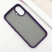 TPU+PC чехол Metal Buttons для Apple iPhone 16 (6.1"), Темно-Фиолетовый