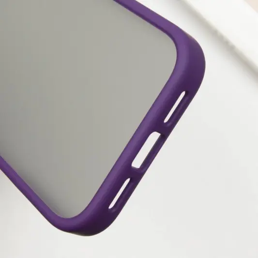 TPU+PC чехол Metal Buttons для Apple iPhone 16 (6.1") Темно-Фиолетовый - изображение 4