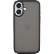 TPU+PC чохол Metal Buttons для Apple iPhone 16 (6.1") Чорний