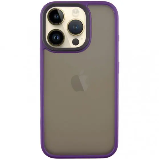 TPU+PC чохол Metal Buttons для Apple iPhone 16 Pro (6.3") Темно-Фіолетовий