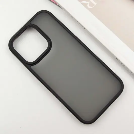 TPU+PC чехол Metal Buttons для Apple iPhone 16 Pro (6.3") Черный - изображение 2