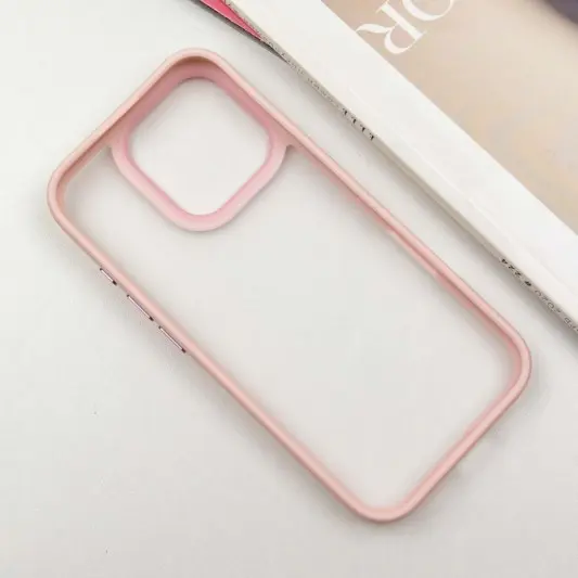 TPU+PC чохол Metal Buttons для Apple iPhone 16 Pro Max (6.9") Рожевий - зображення 3 