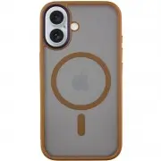 TPU+PC чохол Metal Buttons with MagSafe для Apple iPhone 16 (6.1") Золотий
