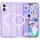 Чохол TPU Galaxy Sparkle (MagFit) для Apple iPhone 16 Plus (6.7") Purple+Glitter