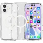 Чохол TPU Galaxy Sparkle (MagFit) для Apple iPhone 16 Plus (6.7") Clear+Glitter